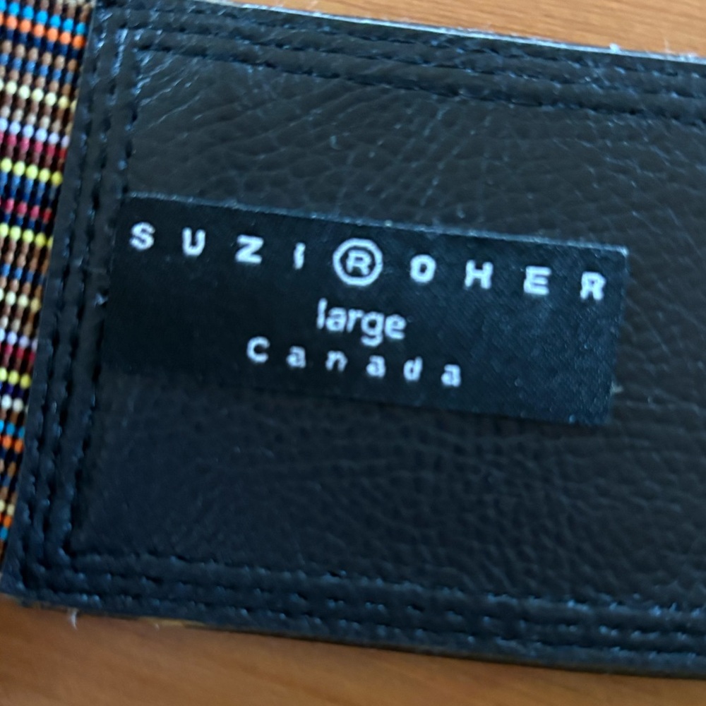 Suzi Roher Wide Stretch Cinch Metal Buckle Statement Belt Size Large - Picture 4 of 10